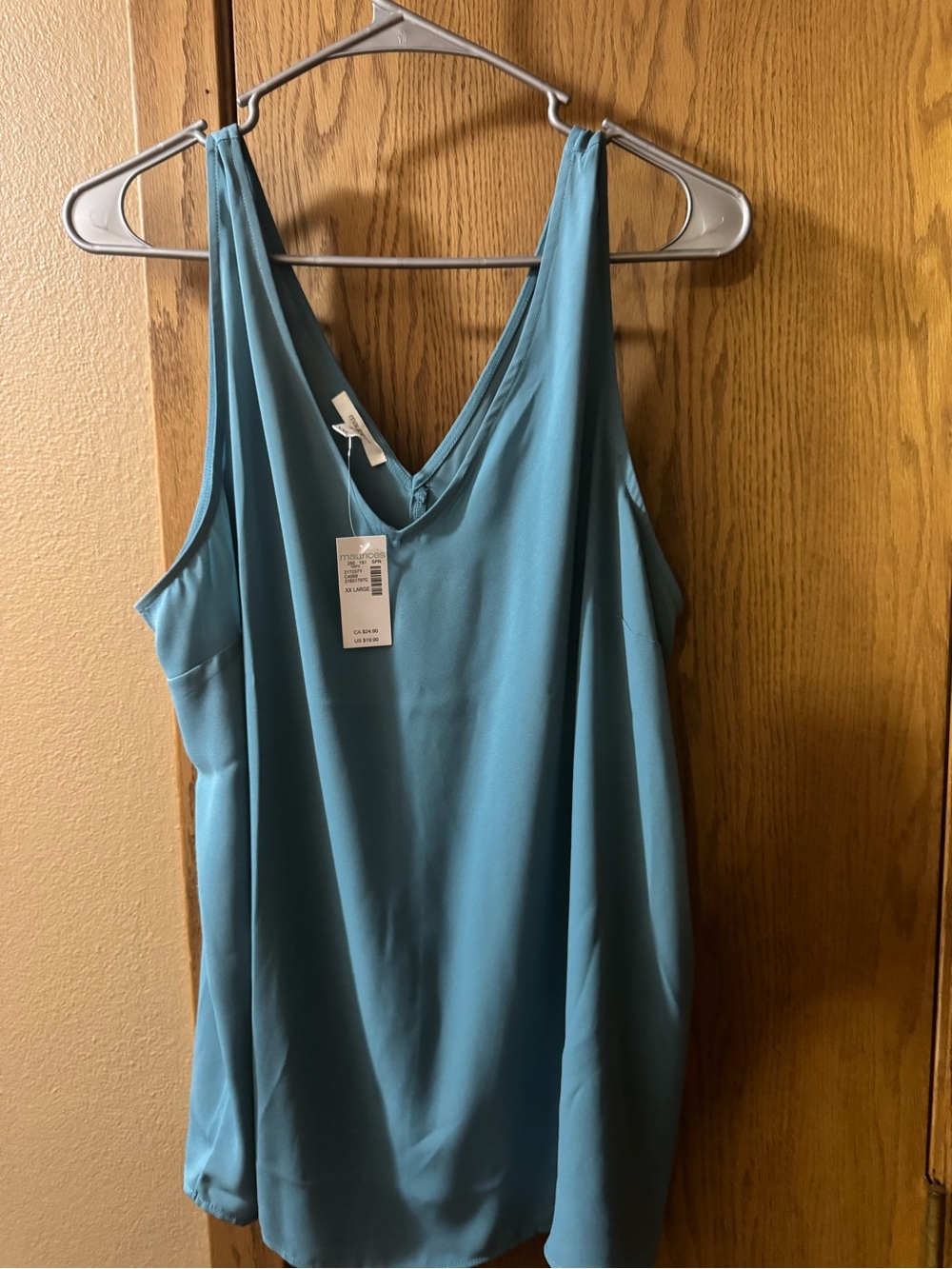 Maurices Teal V-Neck Sleeveless Camisole